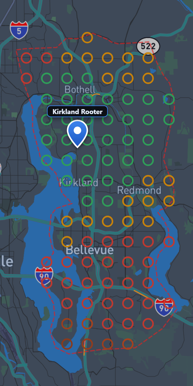Live map scan — drain cleaning