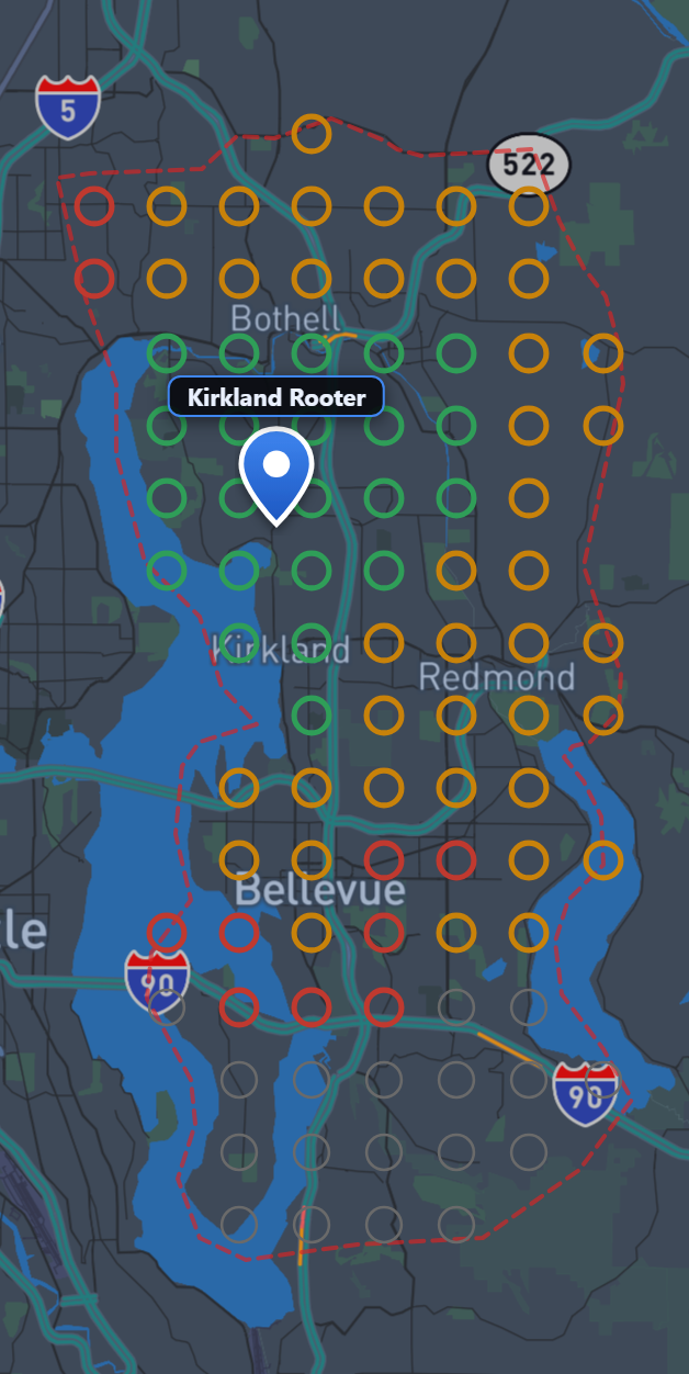 Live map scan — hydro jetting